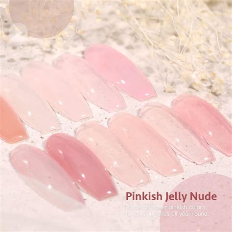 GAOY Jelly Nude Pink Gel Nail Polish Set Transparent Sheer Colors Kit Buy Now With Express