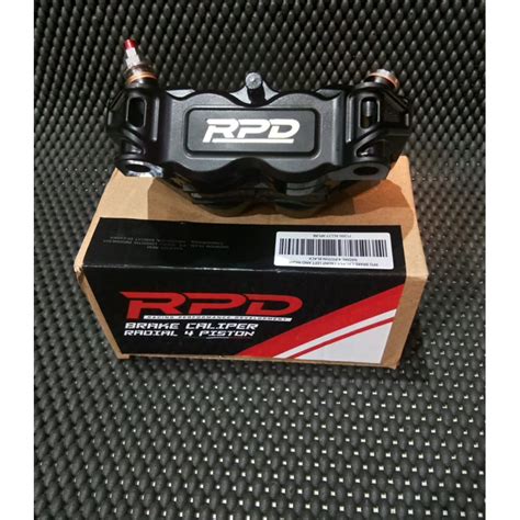 Jual Brake Caliper RPD 4 Piston Front Rear Radial Black Shopee