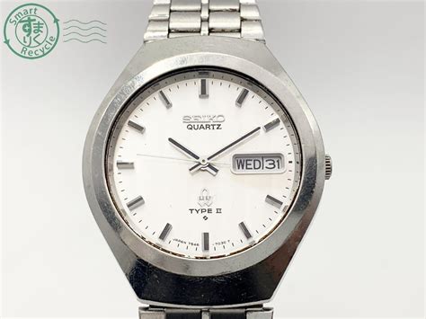 【やや傷や汚れあり】01210039 Seiko セイコー TypeⅡ 7546 7020 デイデイト シルバー Quartz クォーツ