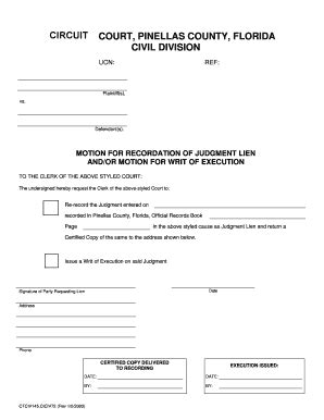 Florida Writ Of Execution Form Complete With Ease Airslate Signnow