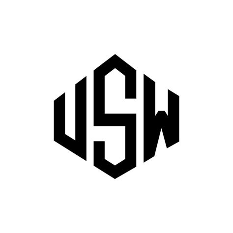 USW letter logo design with polygon shape. USW polygon and cube shape ...