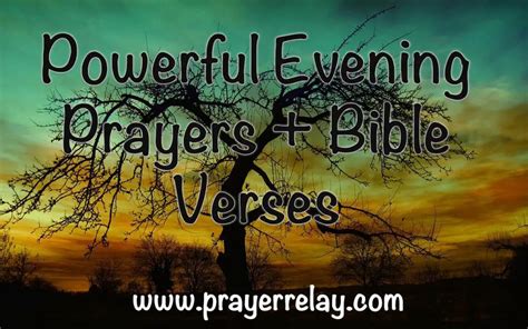 Powerful Evening Prayers + Bible Verses - The Prayer Relay Movement