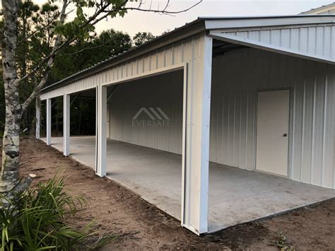 30x50 Steel Garage with Lean-to | Prefab Garage Kit | Shop Florida Prices