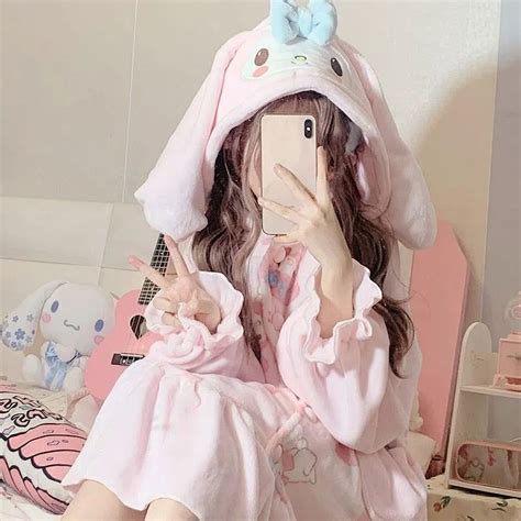 Kawaii Aesthetic Sanriocore Pink My Melody Pajama Set Kawaii Pajamas