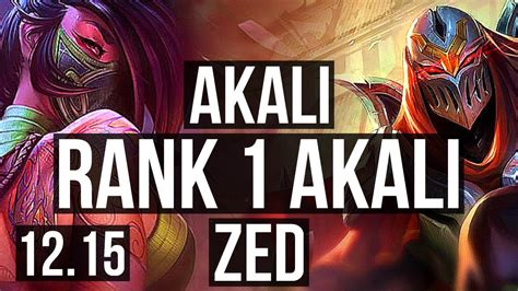 AKALI Vs ZED MID Rank 1 Akali 3 1 3 Rank 14 TR Challenger 12