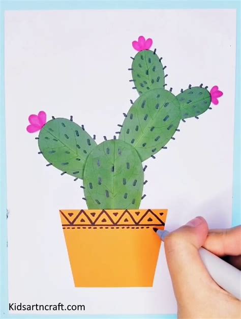 Fun To Make Cactus Flowerpot Art Craft Step By Step Tutorial