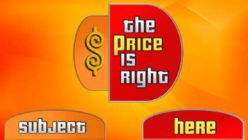 "Price is Right" inspired Game Show template by The Game Show Guy