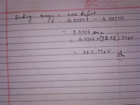 Try Yourself 24. Calculate the packing fraction of a-particle from the ...