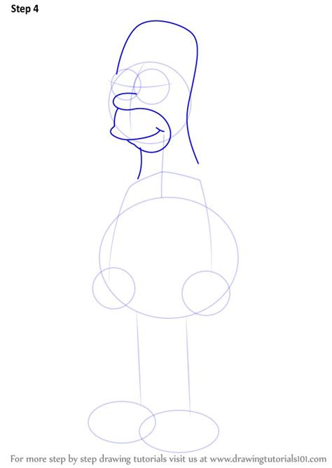 Learn How To Draw Homer Simpson From The Simpsons The Simpsons Step