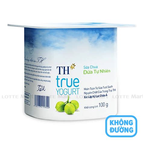 Sữa Chua TH True Yogurt Dừa Tự Nhiên Hũ 100G