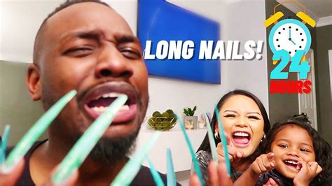 Wearing Long Nails For 24 Hours Challenge Youtube