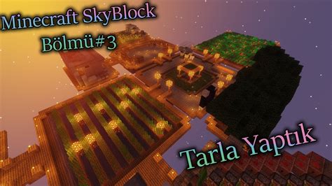 Tarla Yapımı Minecraft SkyBlock Bölüm 3 YouTube