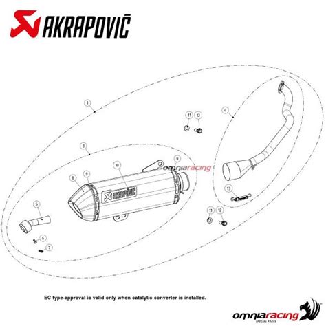 Impianto Di Scarico Completo Akrapovic Omologato Acciaio Per Honda