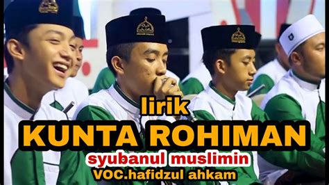 Kunta Rohiman VOC Ahkam Syubanul Muslimin Sholawat Merdu