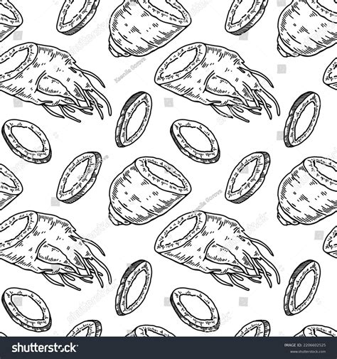 Hand Drawn Ginseng Seamless Pattern Vector Stock Vector Royalty Free