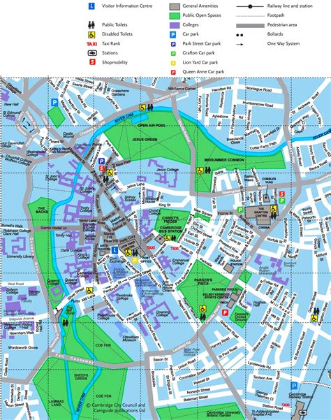 Cambridge Tourist Map Printable