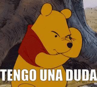 Winnie Pooh Tiene Una Pregunta Una Duda Dudoso Pregunta