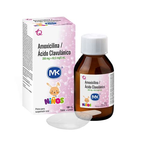 AMOXICILINA ACIDO CLAVULANICO 250 62 5MG 5ML 100ML MK Droguerias Unisanar