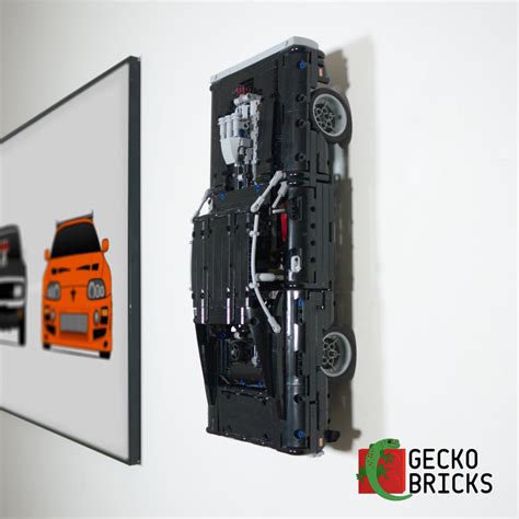 Stl File Gecko Bricks Wall Mount For Lego Technic Dom S Dodge Charger 42111・3d Printing Template