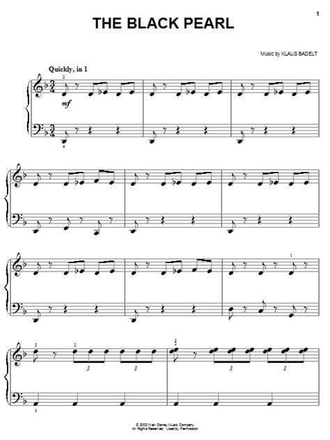 The Black Pearl Sheet Music Direct