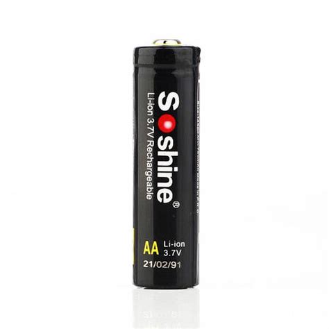 Аккумулятор 14500/AA Li-Ion Soshine 14500P-3.7-800 Protected, 800mAh, 1 ...