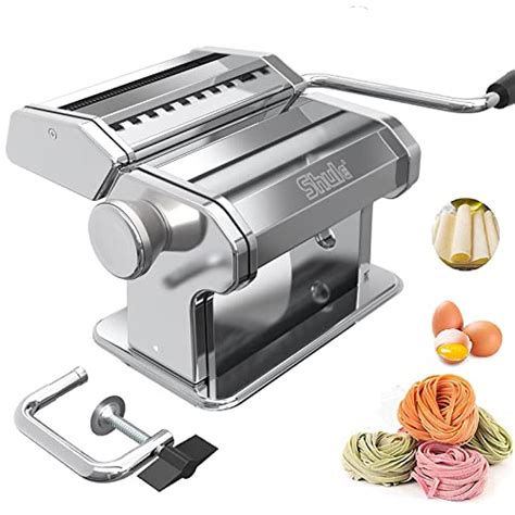 Shule Pasta Maker Machine Stainless Steel Manual Noodle Makers Include