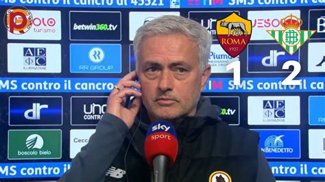 Intervista Post Partita Mourinho Roma Betis Siviglia Youtube