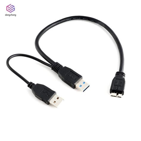 Usb 3 0 Dual Power Y Shape 2 X Type A To Micro B Super Speed Cable External Hard Drives