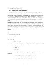 Finding Steady State Probabilities Doc Steady State