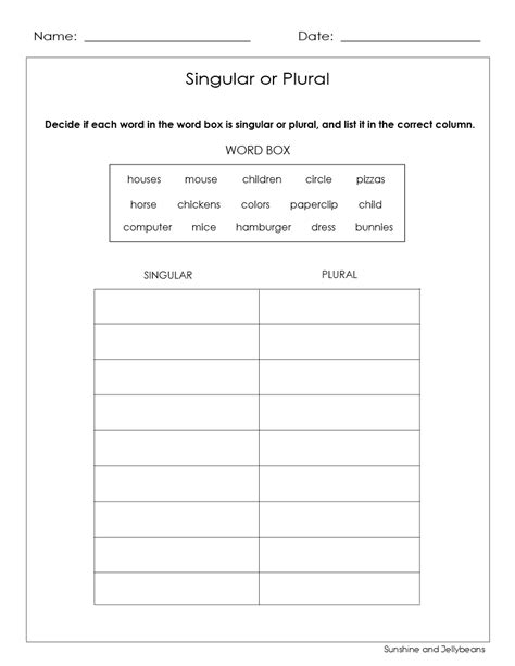 Practice With Plurals Grades 3 4 Regular And Irregular Nouns 7 Worksheets Made By Teachers