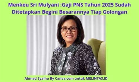 Tahun 2025 Gaji Dan Tunjangan PNS Naik Anggaran Rp279 71 Triliun