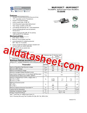 Mur Ct Datasheet Pdf Taiwan Semiconductor Company Ltd