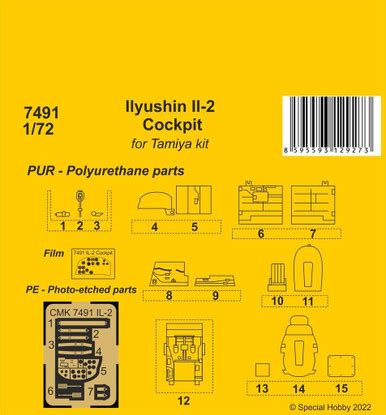 1/72 CMK Ilyushin Il-2 Cockpit Resin - Squadron.com