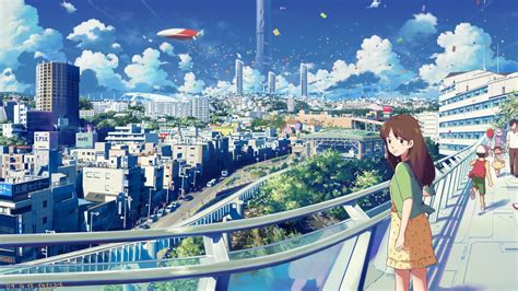 Blue Anime City Wallpapers - Top Free Blue Anime City Backgrounds - WallpaperAccess