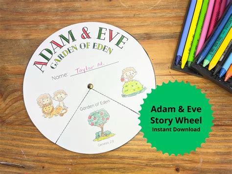 Adam And Eve Craft Sunday School Activity Garden Of Eden Story Wheel