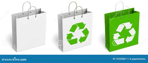 Recycled Shopping Bags stock illustration. Illustration of gift - 12520867