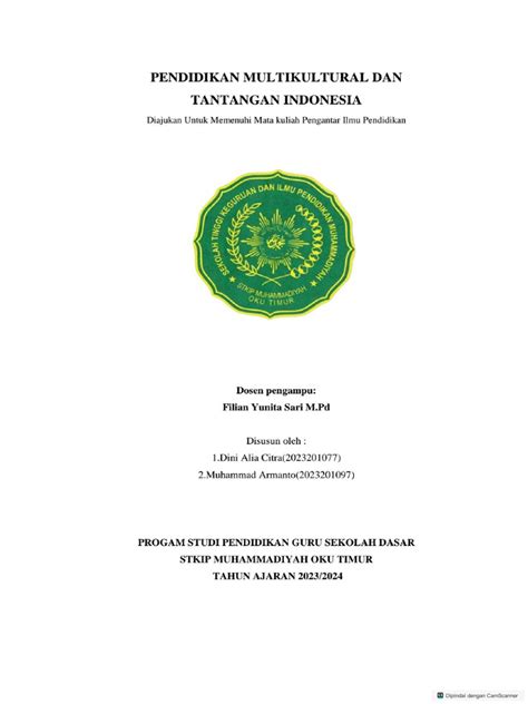 Pendidikan Multikultural Dan Tantangan Indonesia 3 Pdf