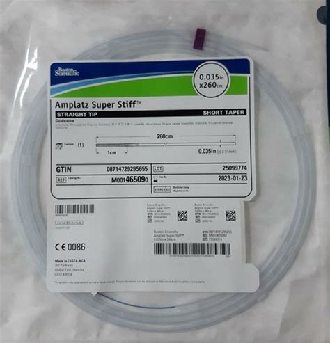 Straight Single PTFE Boston Scientific Amplatz Super Stiff Guide Wire