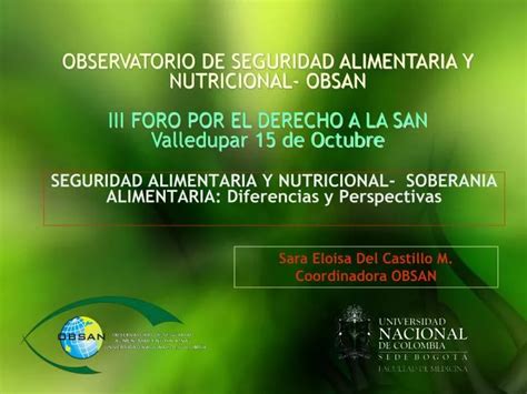 Ppt Seguridad Alimentaria Y Nutricional Soberania Alimentaria