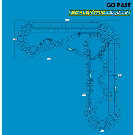 Go Fast Circuit Scalextric Digital Slot Car Union