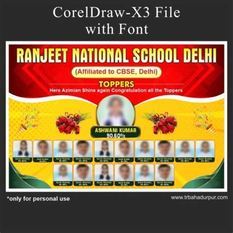 School Result Banner Design Cdr File