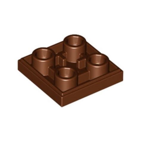 Lego 11203 6374056 Plate Tile Inverted 2x2 Reddish Brown