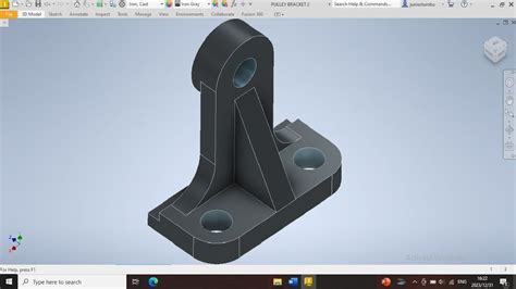 HOW TO DRAW A PULLEY BRACKET Pulley Assembly Using Autocad Inventor