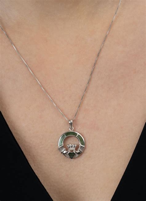 Connemara Marble Claddagh Pendant Blarney