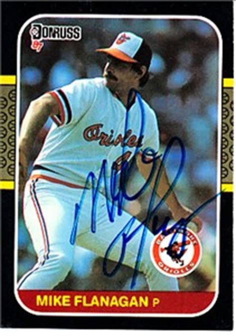 Mike Flanagan Autographed Baltimore Orioles Donruss Card Retired