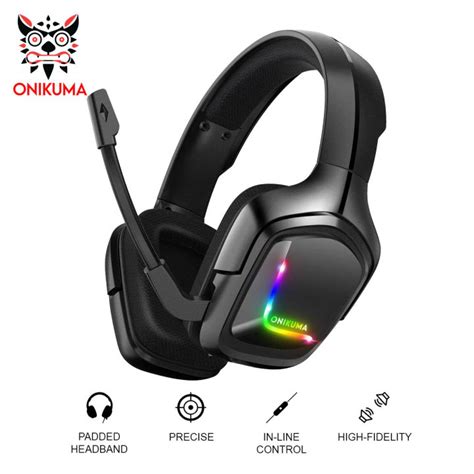 Onikuma K20 Gaming Headset RGB Backlight Over The Ear Headphone 3 5mm