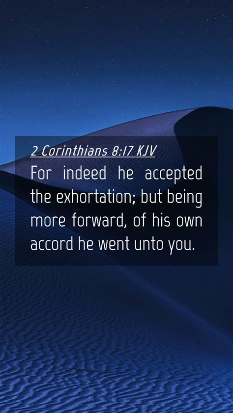 Corinthians Kjv Mobile Phone Wallpaper For Indeed He Accepted