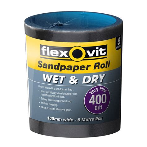 Flexovit 100mm X 5m 400 Grit Wet And Dry Sandpaper Roll Bunnings Warehouse