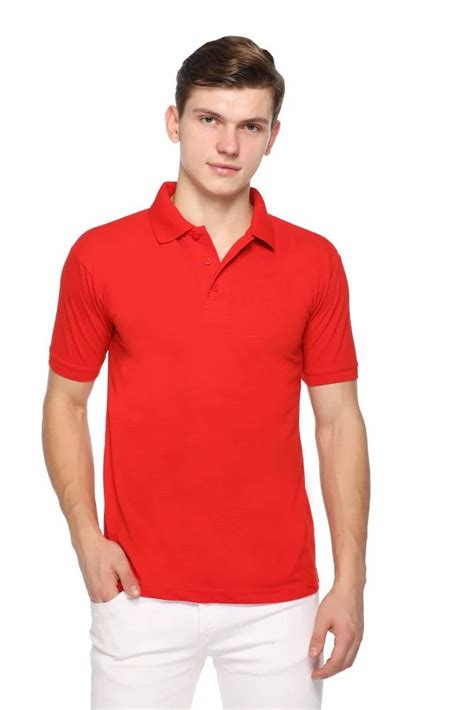 Poly Cotton Men Plain Polo T Shirt At Rs 300 Piece In Mumbai Id