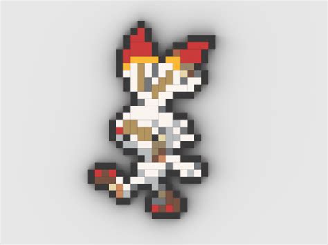 Lego Moc Scorbunny Pixel Art By Raarar Rebrickable Build With Lego